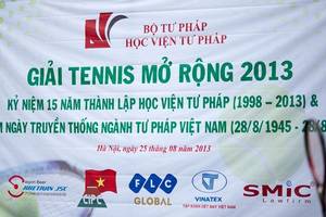 FLC Global đồng tổ chức và tài trợ giải Tennis mở rộng  2013 của Bộ Tư Pháp